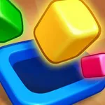 Test your spatial reasoning in this clever puzzle game. Guide each colored cube to its matching hole by planning your moves carefully. Play now for free!