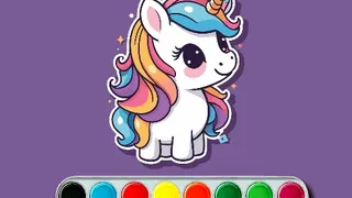 Unleash your creativity in a magical world of unicorns. Choose from a huge palette of colors to bring beautiful drawings to life in this relaxing art game.