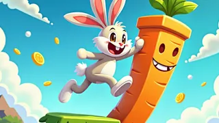 Help a hungry rabbit scale new heights in this charming arcade jumper. Test your aim and timing to collect carrots and unlock new challenges. Play now!